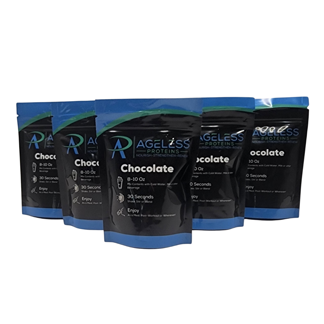 Ageless Proteins Variety Pack – 10 Single-Serving Pouches